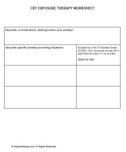 Cbt Exposure Therapy Worksheet Happiertherapy