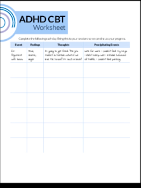 10 CBT Worksheets for Managing ADHD Symptoms