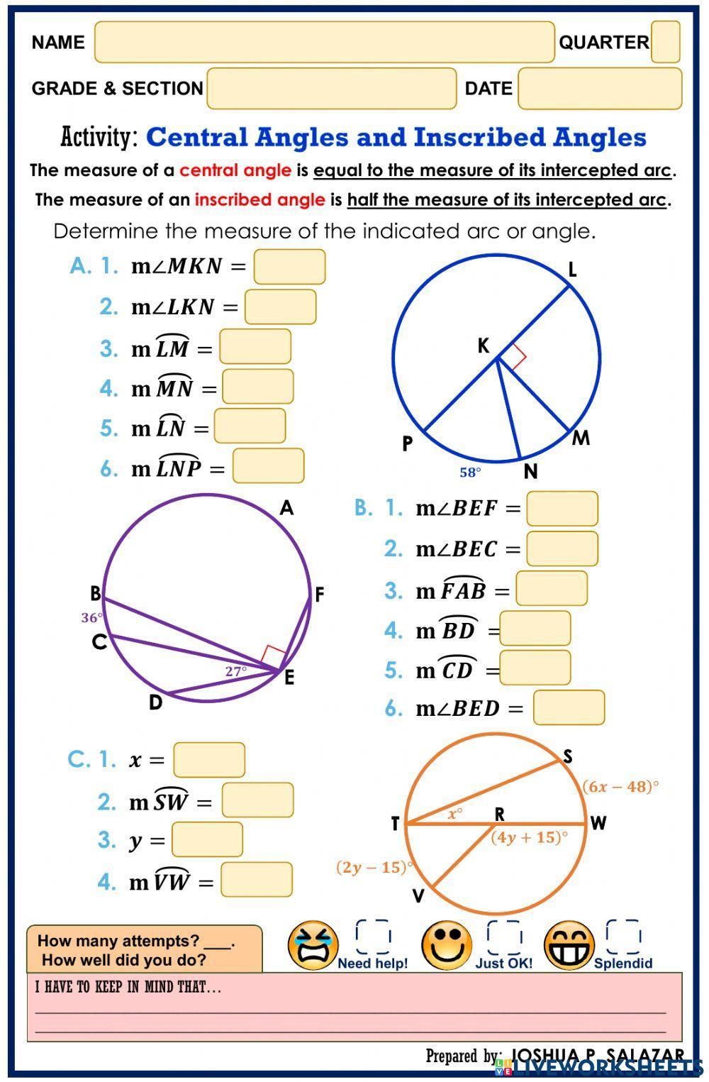 Central and Inscribed Angles Math Problems Made Easy