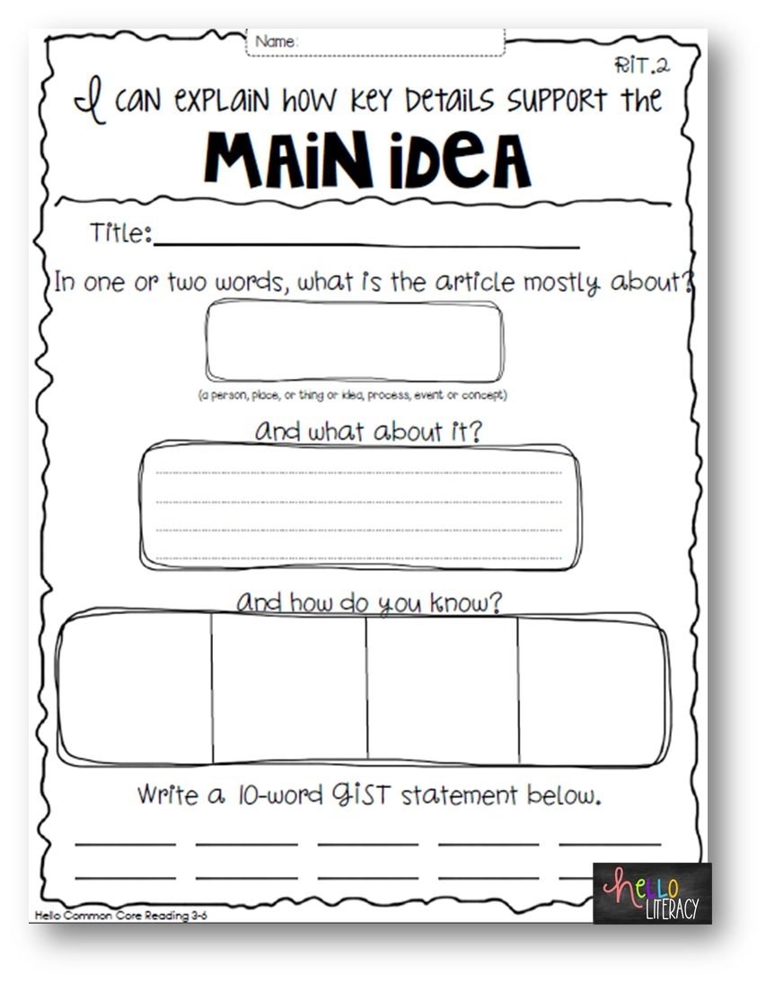 5 Ways to Master Central Idea Worksheets