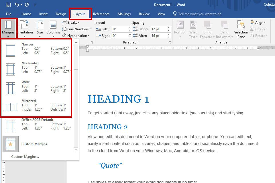 Set Excel Worksheet Margins to Wide Style Easily