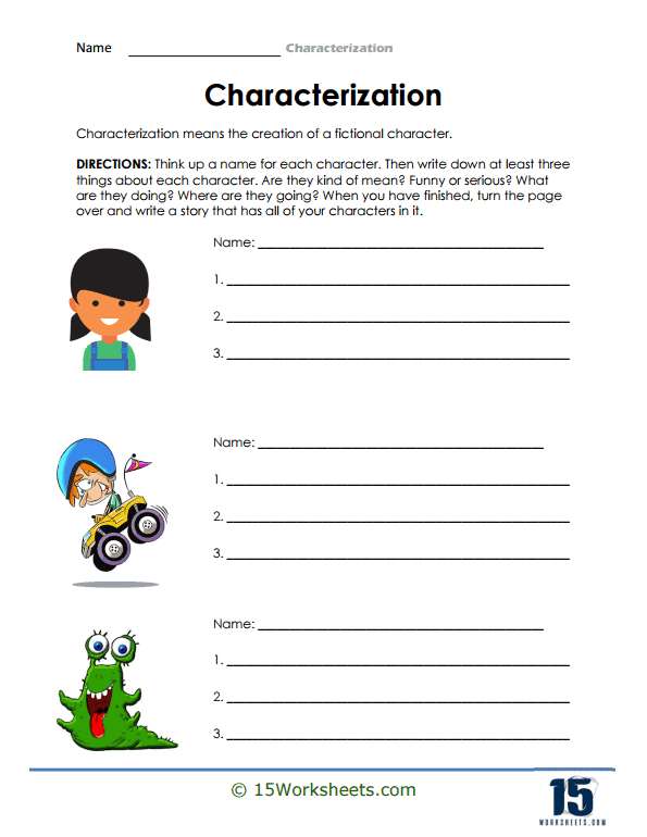 Characterization Worksheet 2