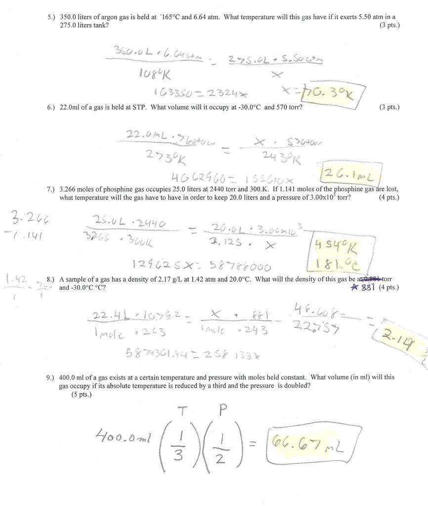 5 Charles Laws Worksheet Answers Explained