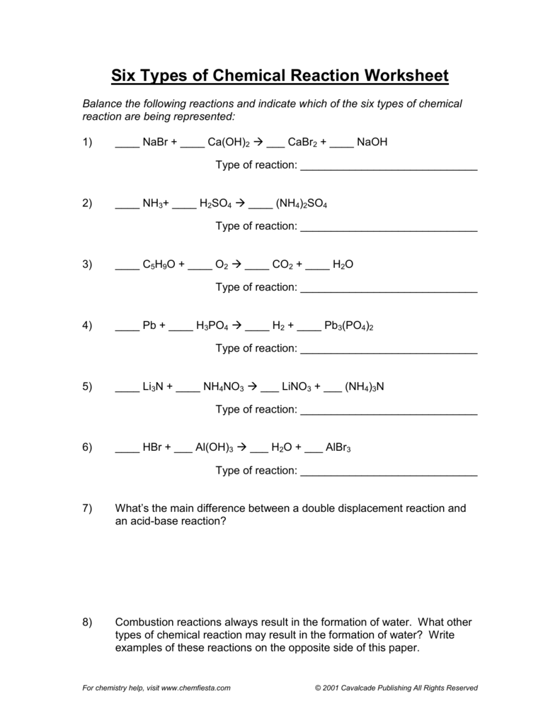 6 Essential Tips for Solving Chemical Reaction Worksheets