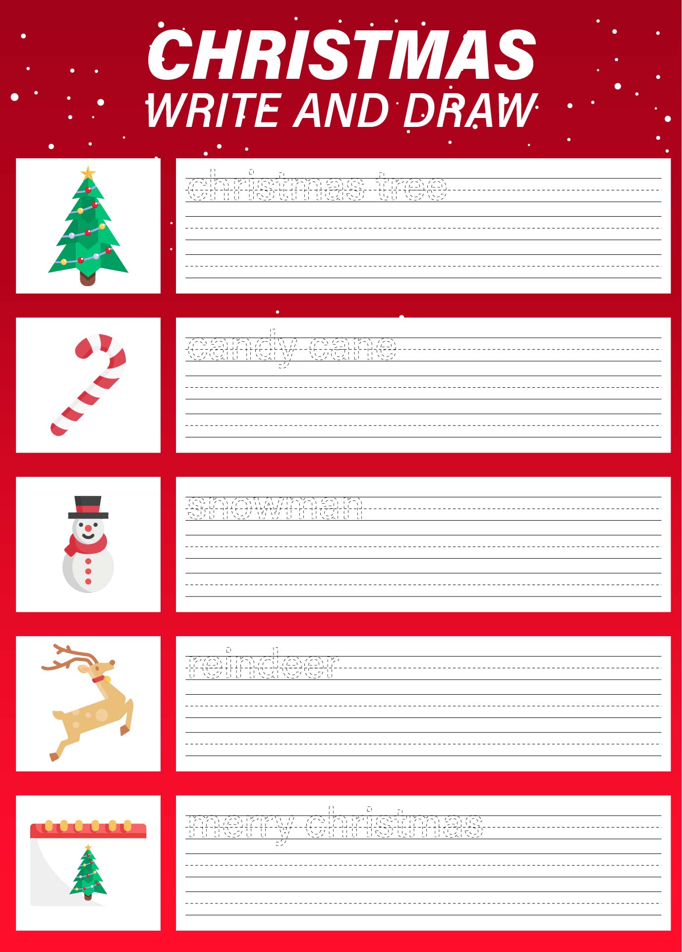 Christmas Kindergarten Worksheets for Fun Learning