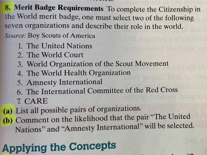 Citizenship in the World Merit Badge Worksheet Guide