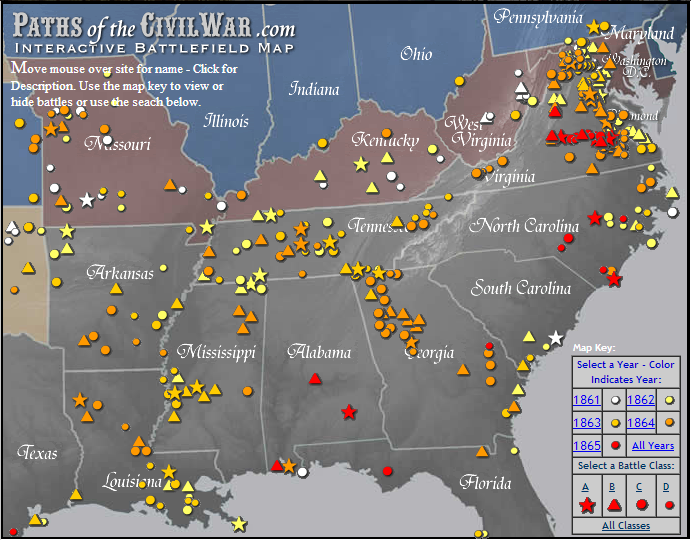 Civil War Battle Map