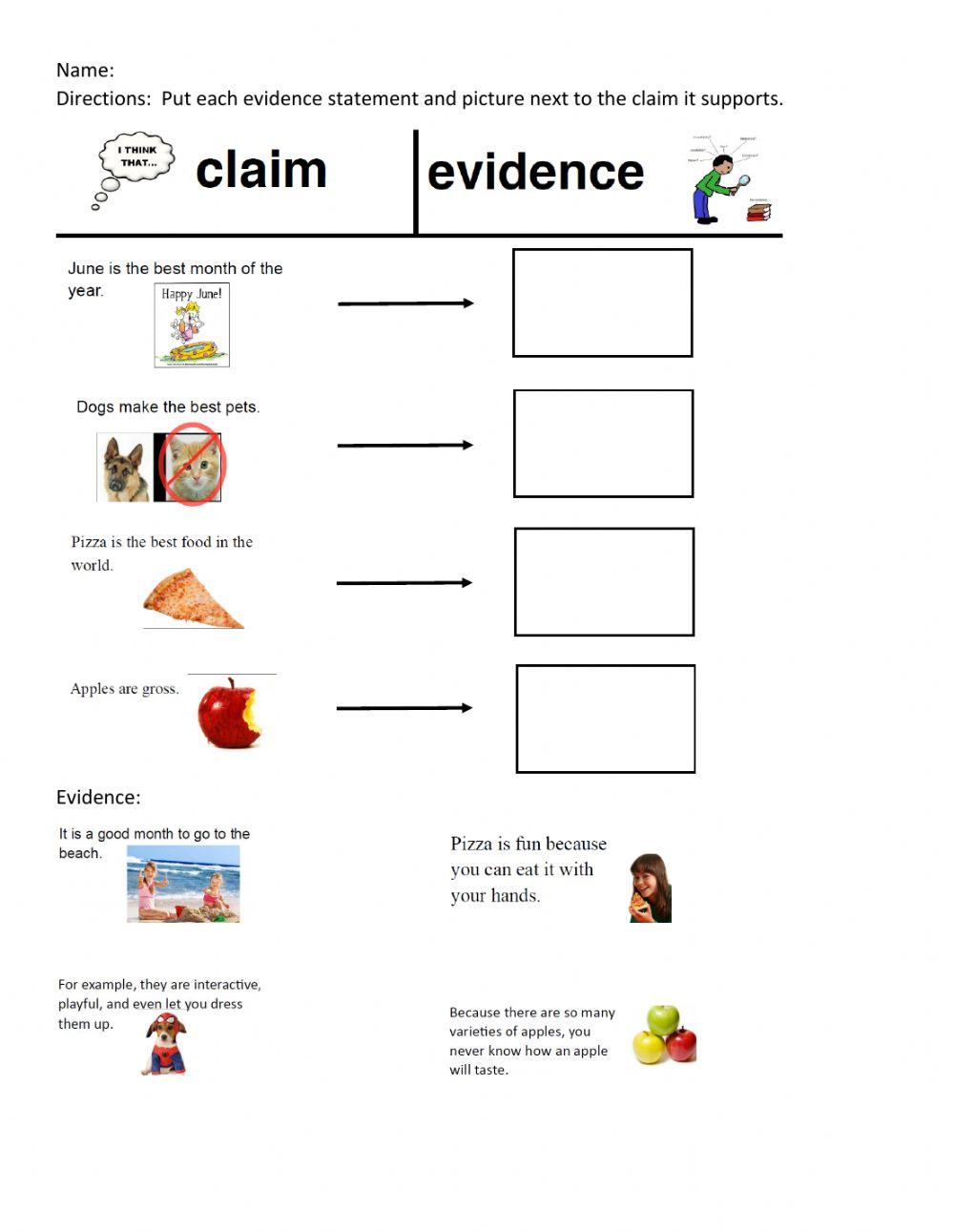 Boost Critical Thinking with Claim Evidence Reasoning Worksheets