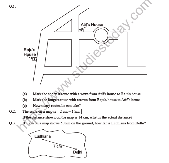 Class 5 Maths Mapping Your Way Worksheet