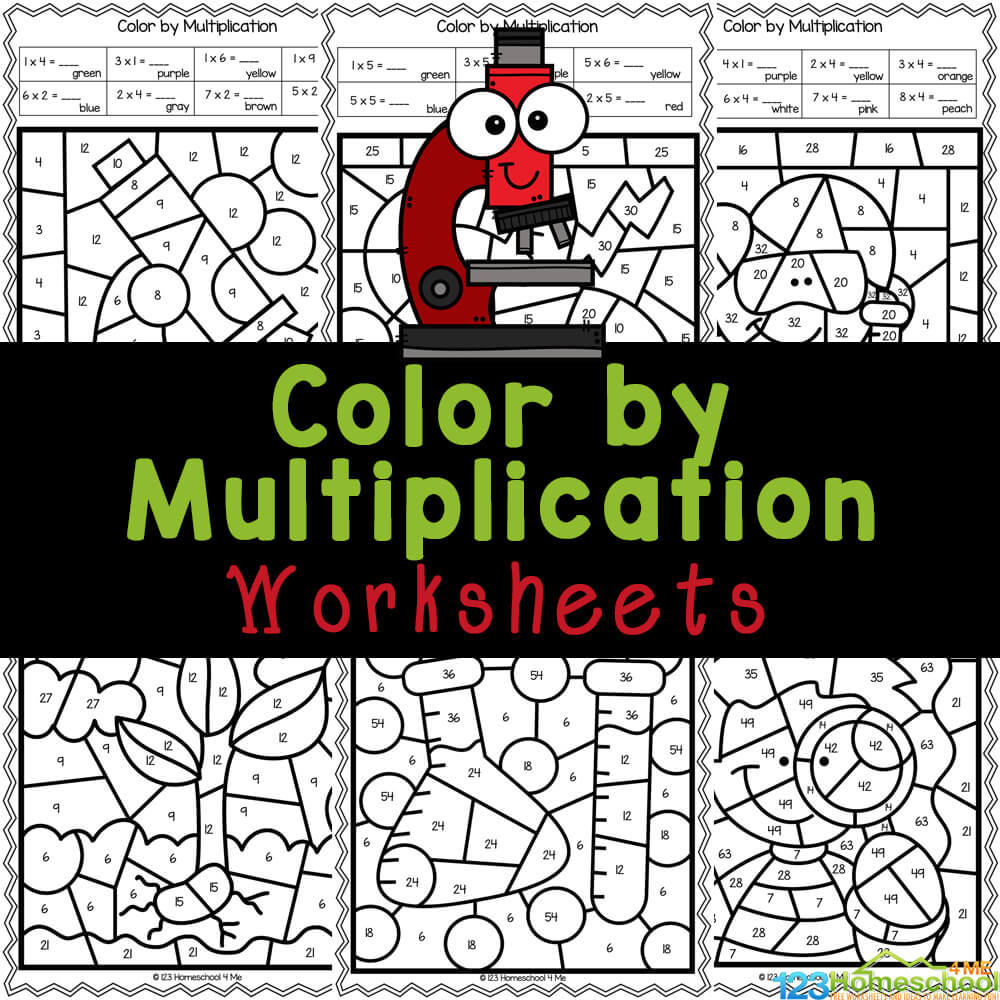 5 Ways to Learn with Color by Multiplication Worksheets