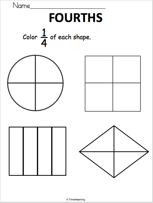 Color The Fraction Worksheet