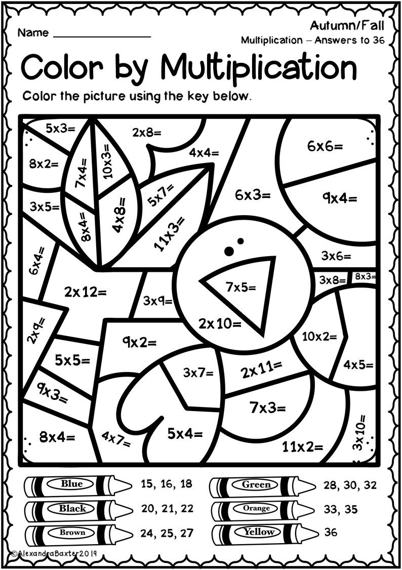 Coloring Math Worksheets 4Th Grade