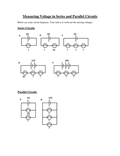 Combination Circuits Worksheet With Answers