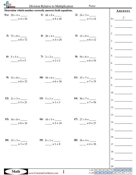 Common Core Division 4Th Grade Worksheets Common Core Worksheets