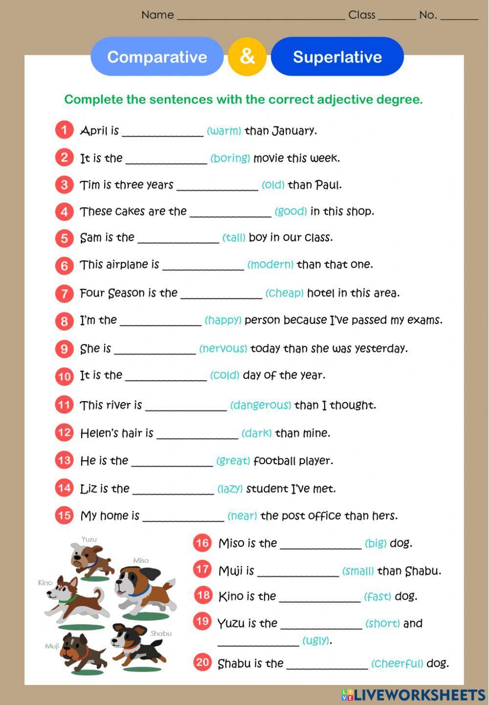 Comparative and Superlative Adjectives Made Easy