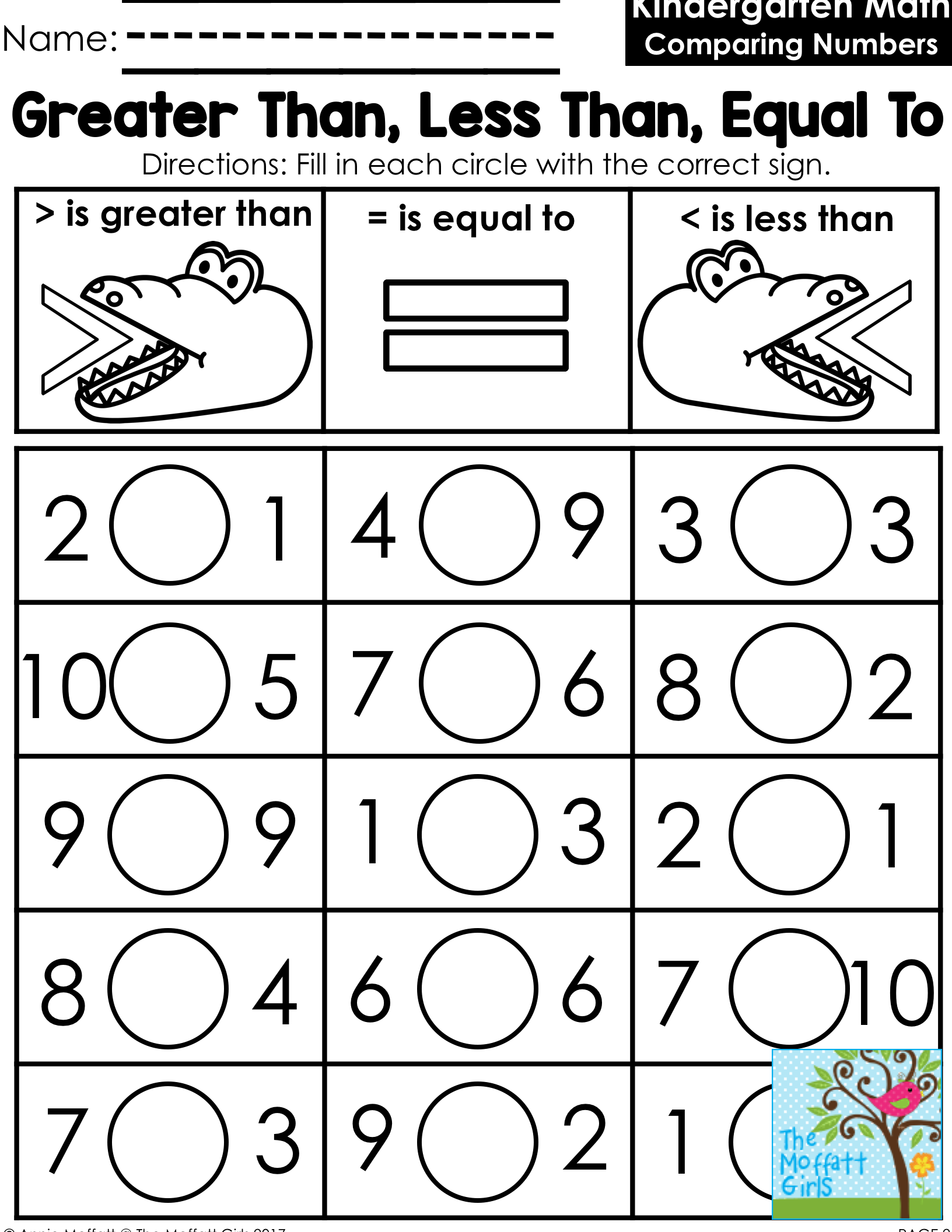 5 Ways to Compare Numbers for Kindergarten Fun