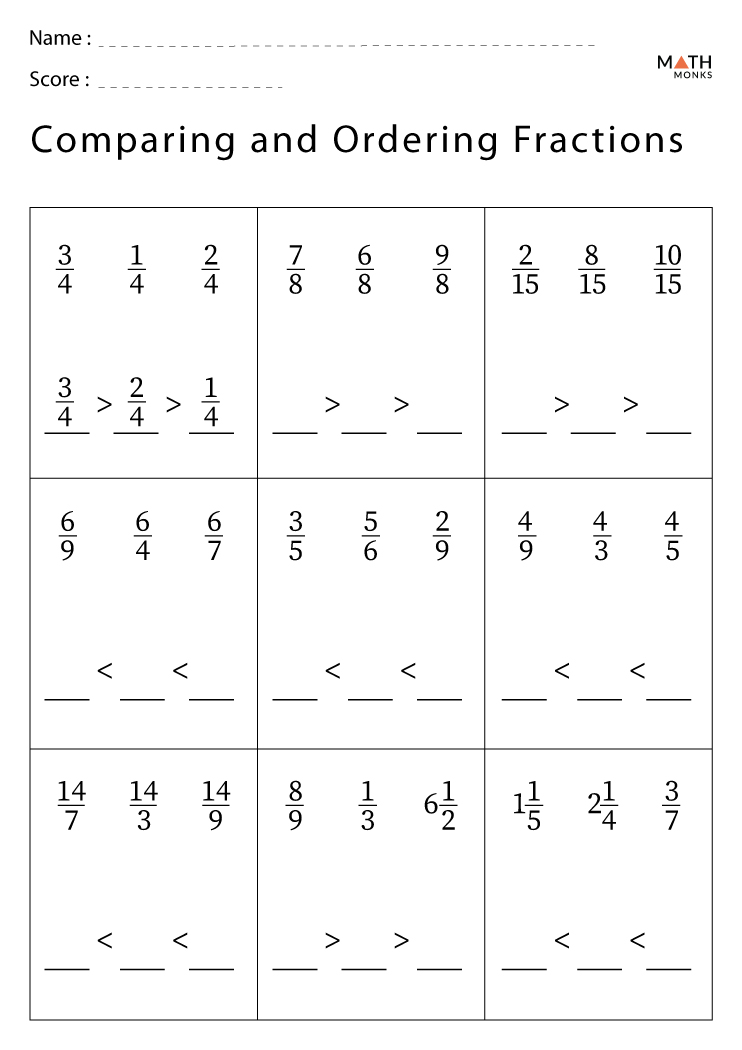 Comparing and Ordering Fractions Made Easy