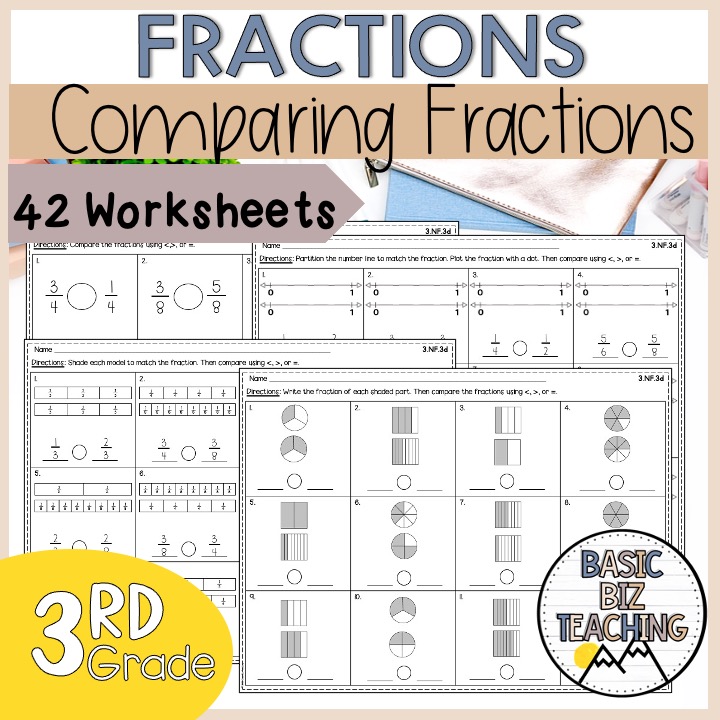 Comparing Fractions Worksheet Grade 4