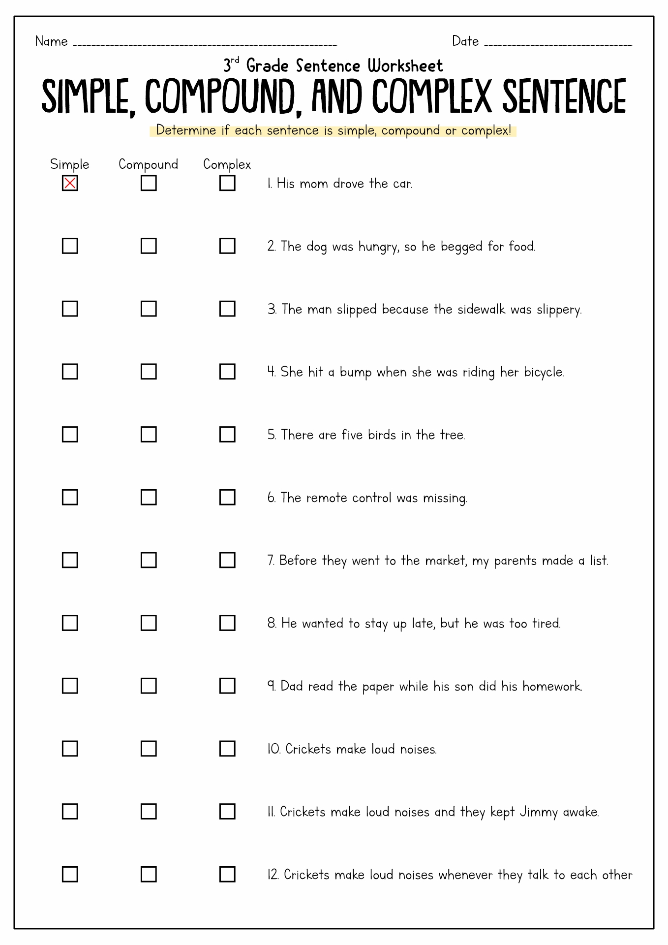 Mastering Complex Sentences with Practice Worksheets