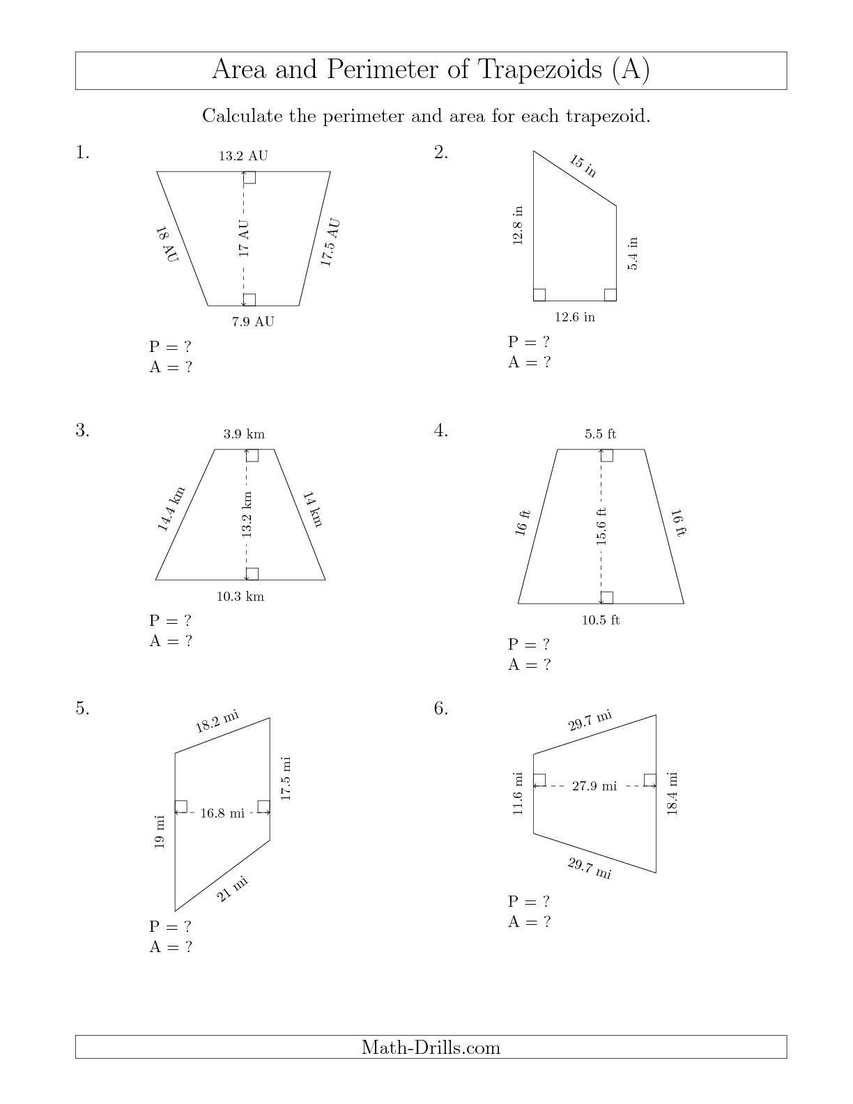 Composite Figures Area Worksheet with Easy Solutions