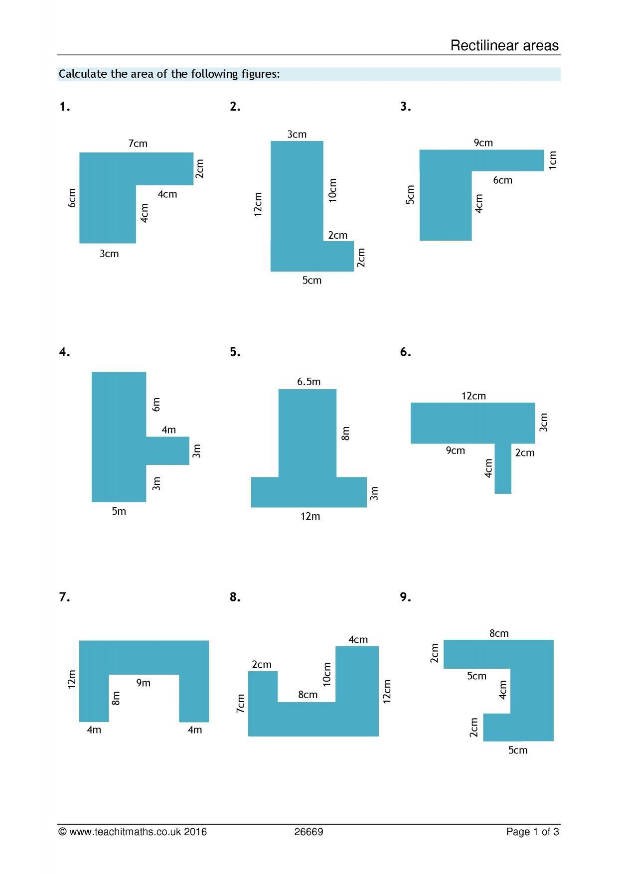 Composite Shapes Worksheet Activities for Math Class