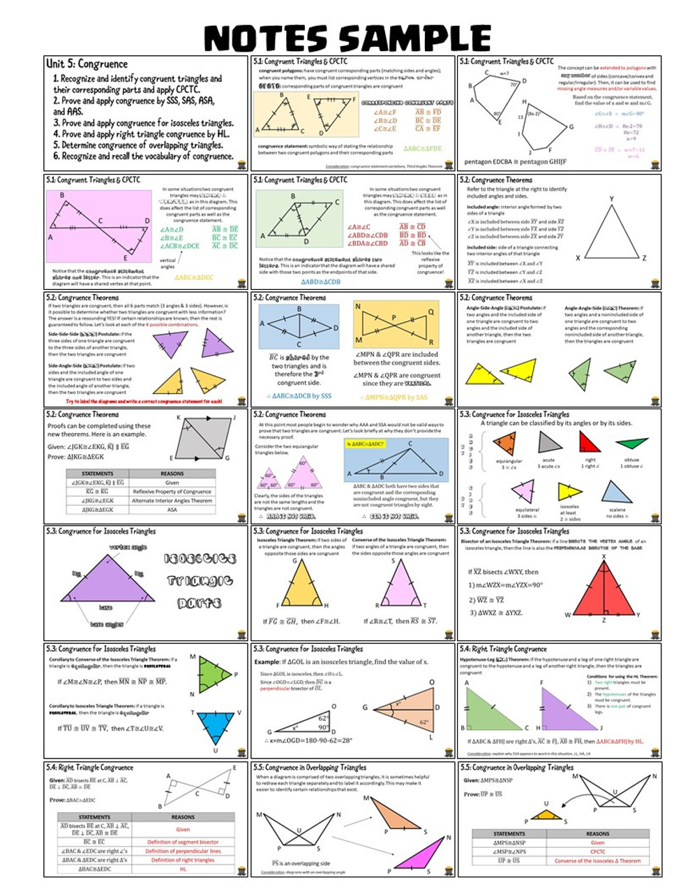 Triangle Congruence Worksheet for Math Success