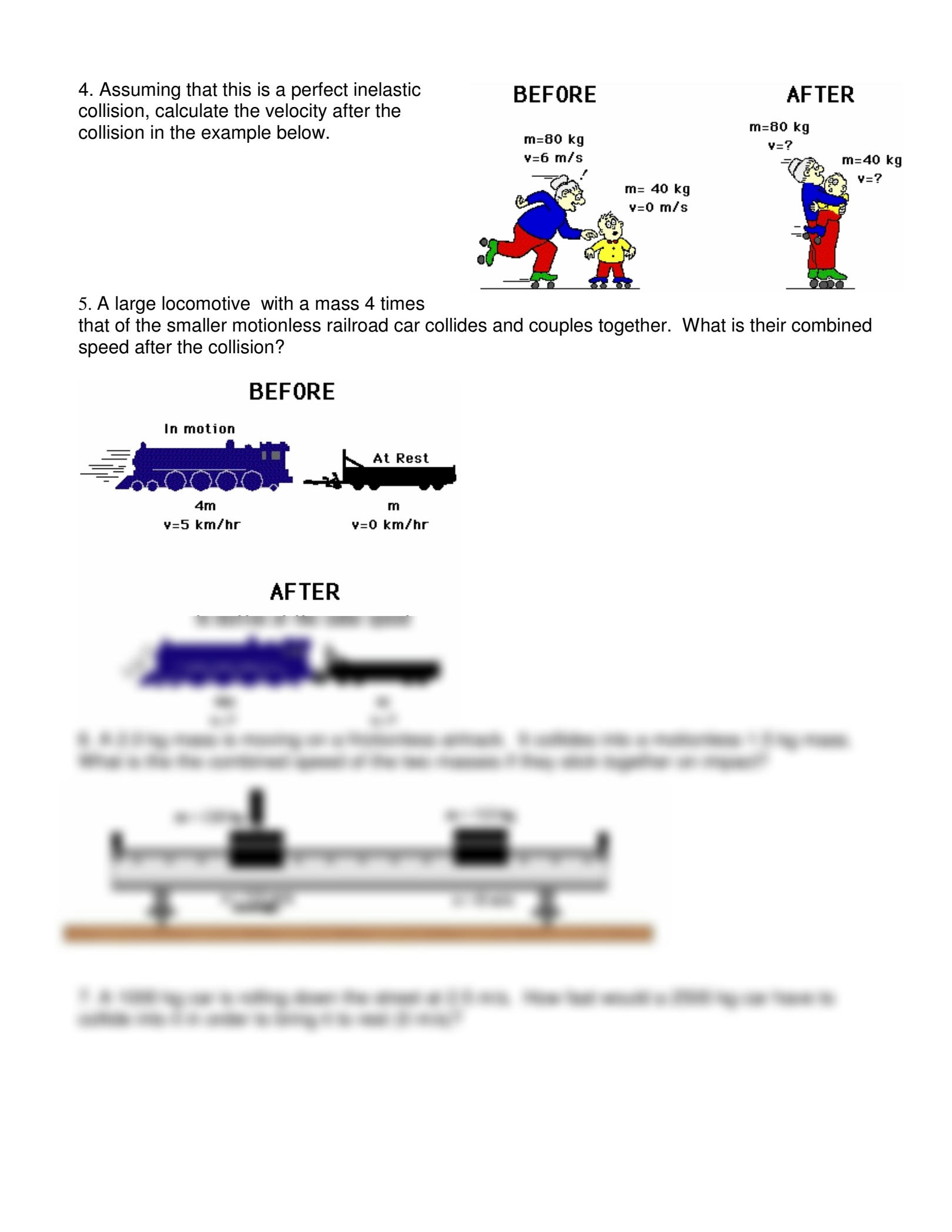 Momentum Conservation Worksheet for Physics Students