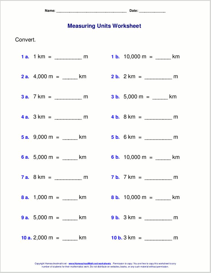 7 Essential Measurement Conversion Worksheets