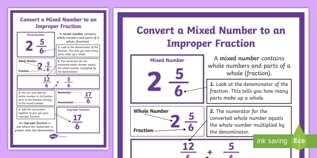 5 Ways to Convert Mixed Numbers to Improper Fractions