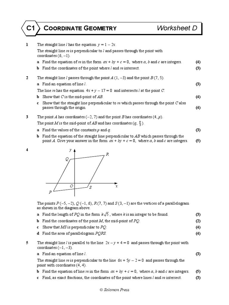 10 Essential Coordinate Geometry Questions and Answers