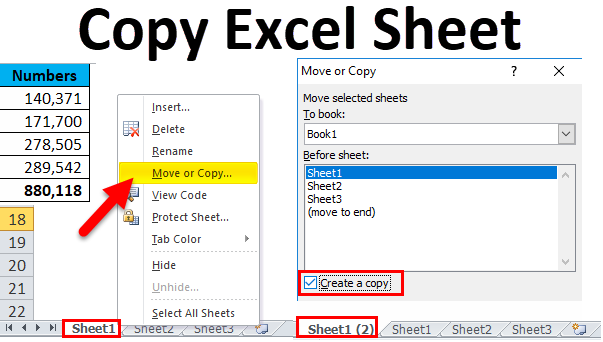 5 Ways to Copy the Sheet1 Worksheet