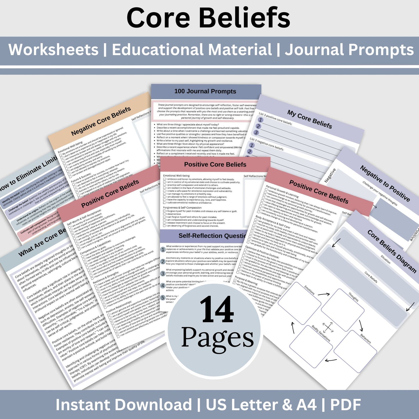 CBT Core Beliefs Worksheet for Lasting Change