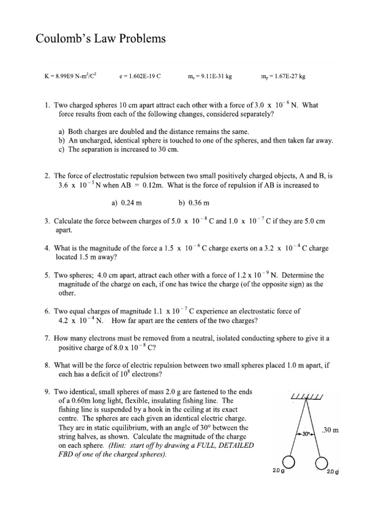 Coulomb's Law Problems and Solutions Made Easy