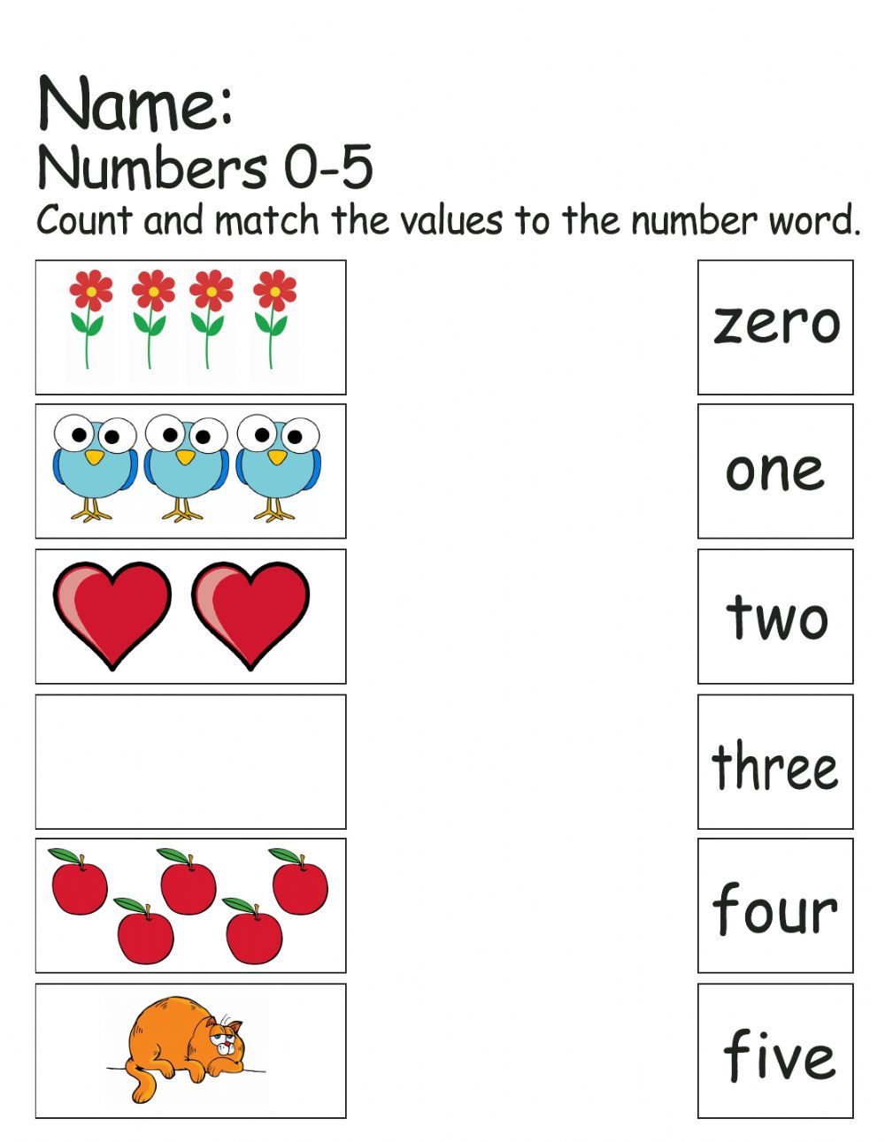 Count And Match Numbers Worksheet Free Printable Digital Amp Pdf Worksheets Library