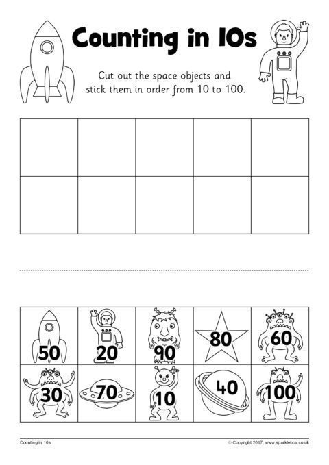 Counting Fun: Count by 10s Worksheet for Kids