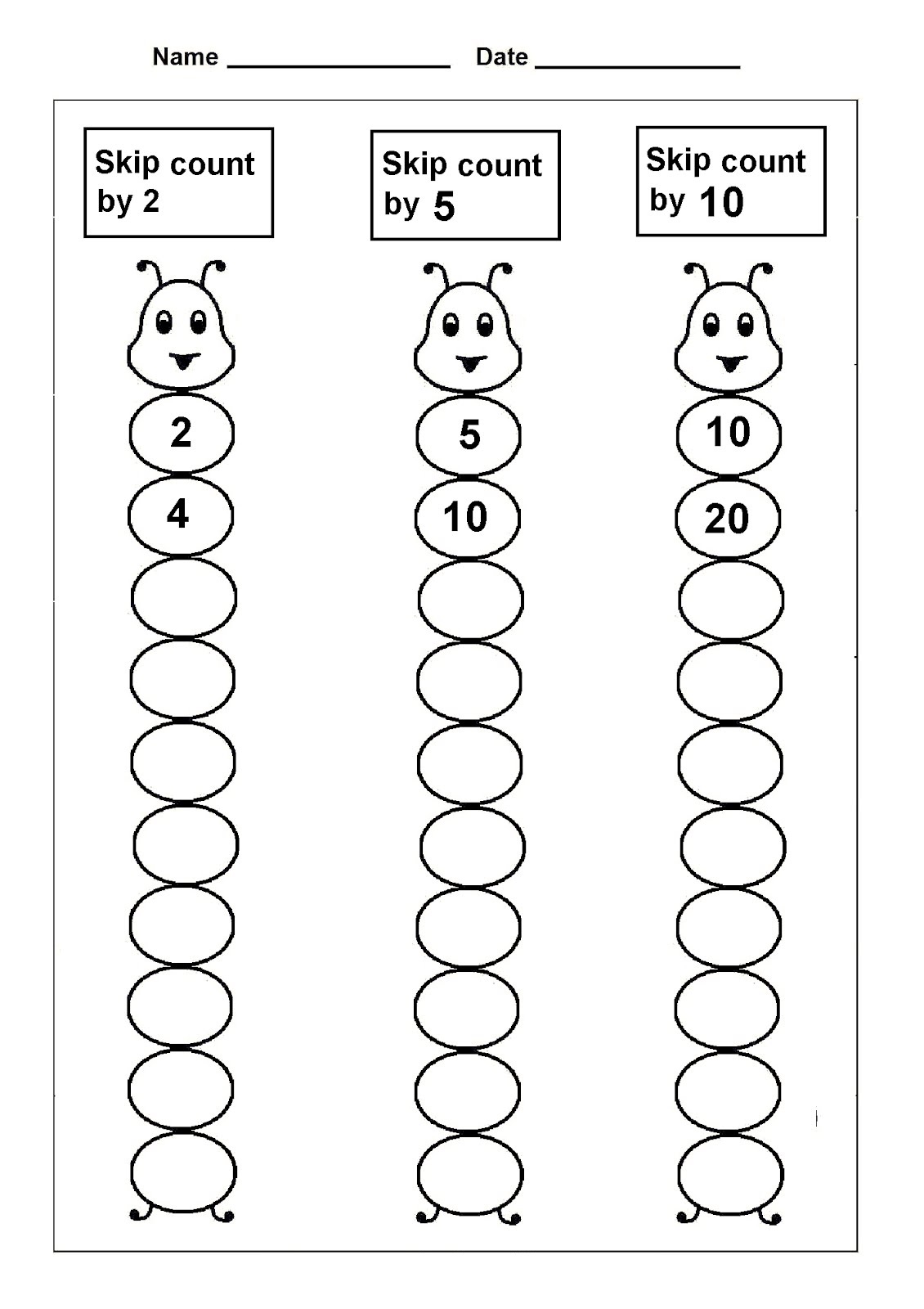 Count by 2 Worksheet for Kids Math Practice