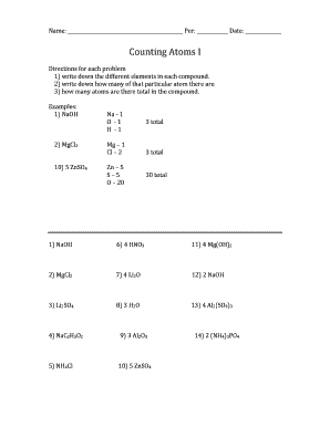 5 Ways to Master Counting Atoms Worksheet Answers