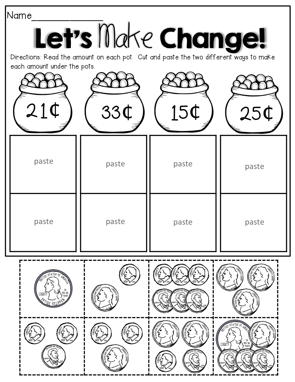 Counting Coins Worksheet for Kids: Fun Money Practice