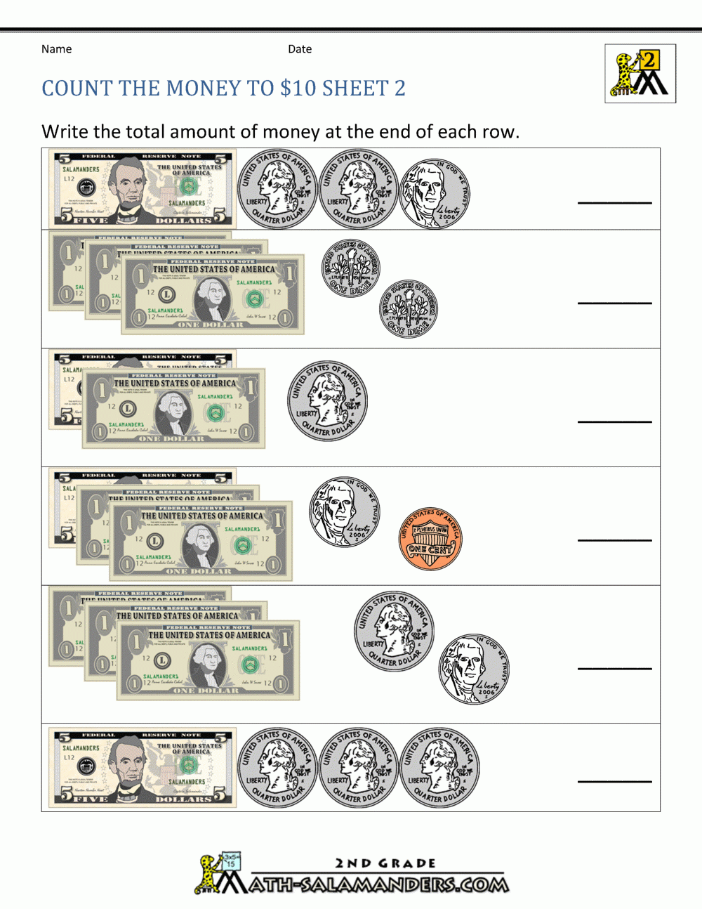 Counting Dollars Worksheets for Kids Made Easy