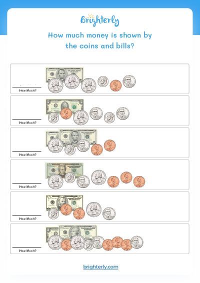 Counting Money Worksheets Up To 1