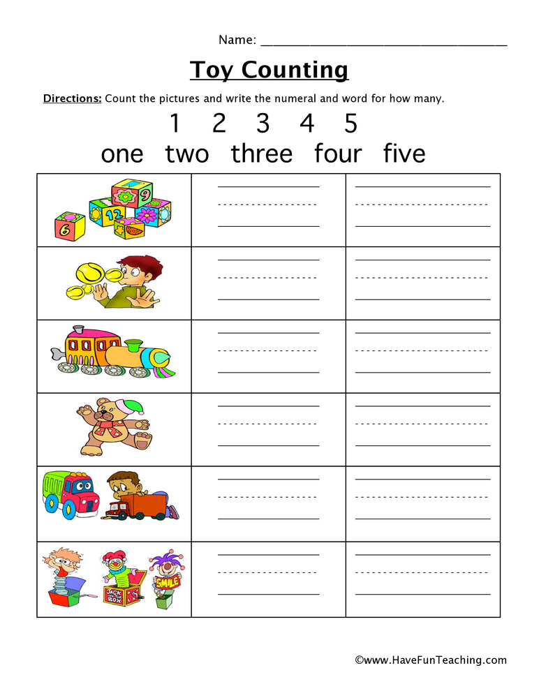 Counting Fun with Worksheets for Kids