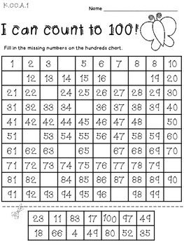 Counting To 100 Worksheets By Lovemariel Tpt