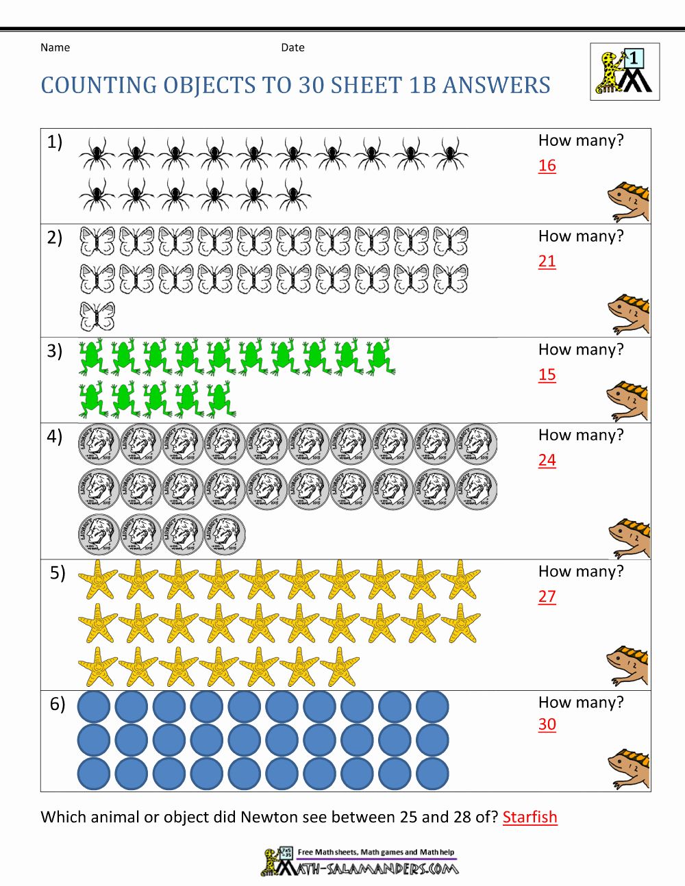 Counting To 50 Worksheets For Kindergarten High School Math