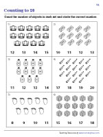 Count Up to 20 Fun Learning Worksheets for Kids