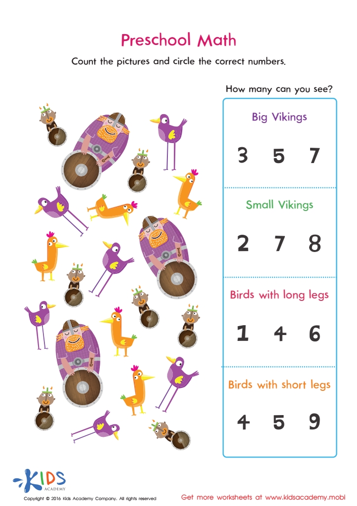 5 Fun Counting Worksheets for Kindergarten