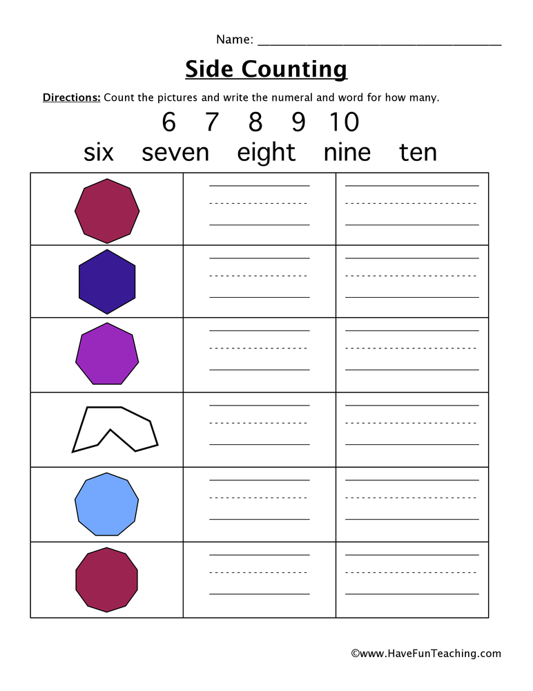 Counting Worksheets Have Fun Teaching