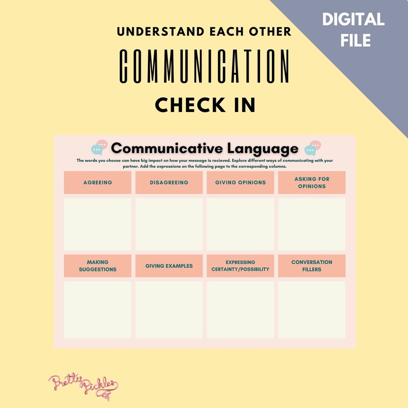 Couples Communication Worksheets for Deeper Connection