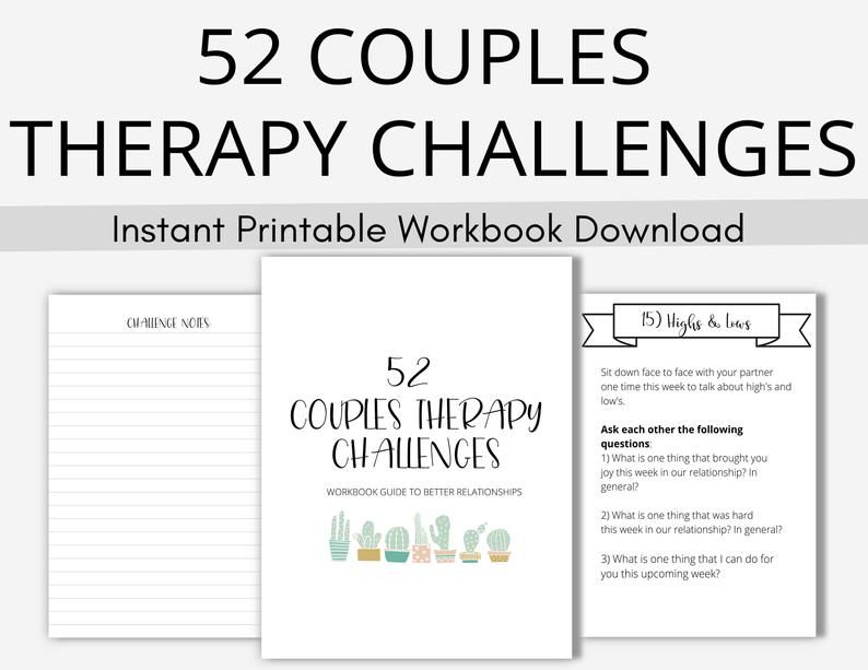 Couples Counseling Workbook Heal Relationship Relationship Etsy