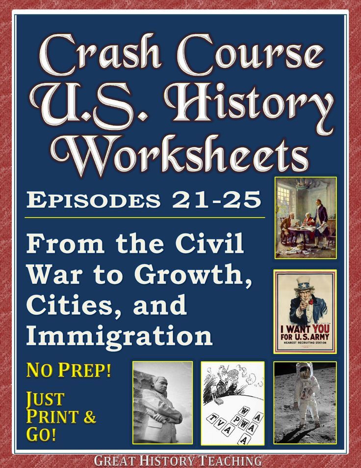 Crash Course US History Worksheets Made Easy