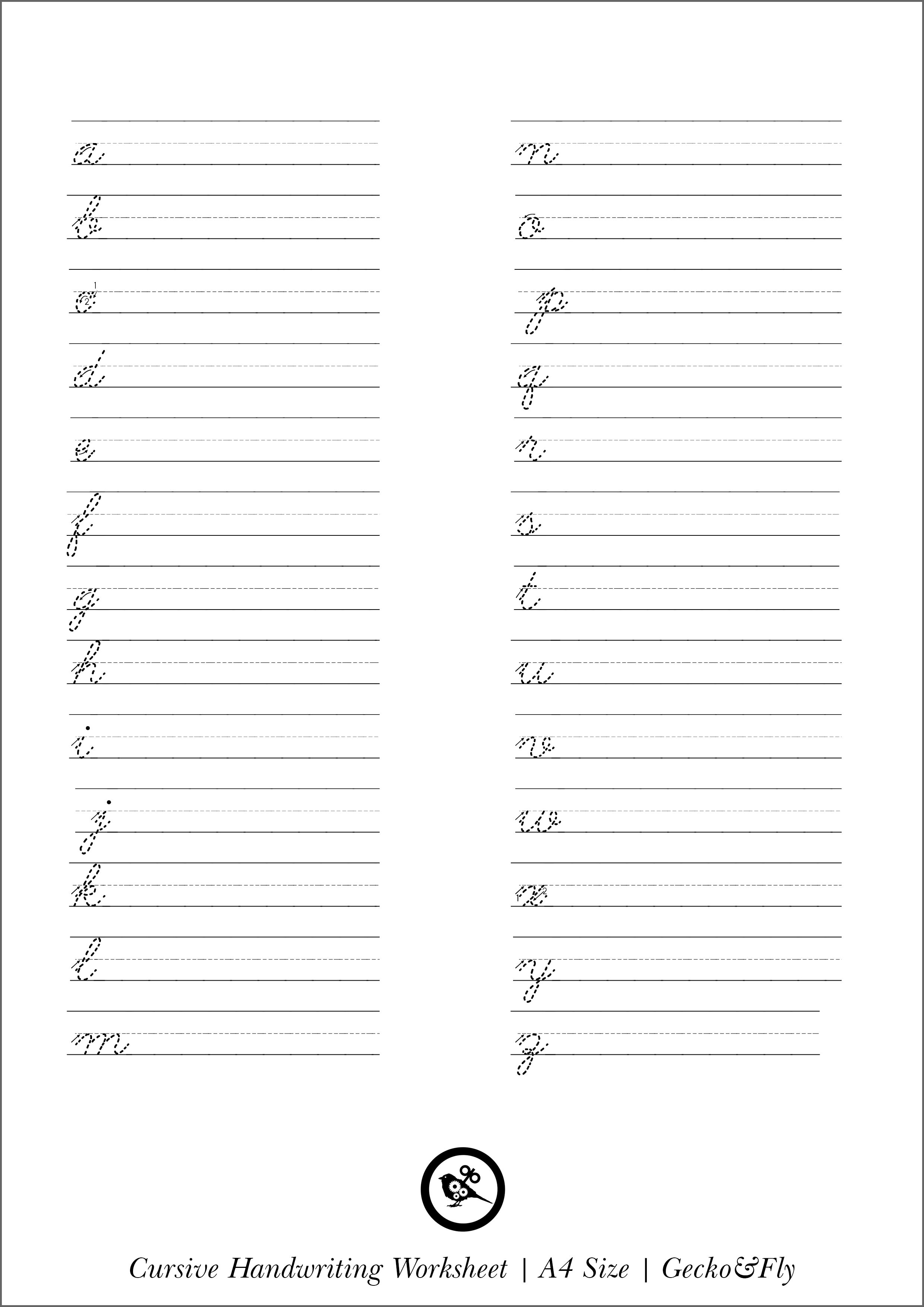 5 Cursive Handwriting Worksheets for Kids